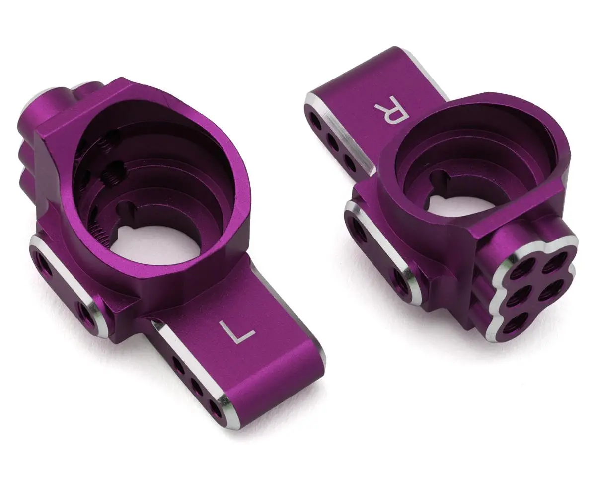 Yokomo Chamfered Aluminum Rear Hub Carrier (Purple) (2) (Rd2.0/Sd3.0) 1