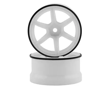 Yokomo 12Mm Hex Racing Performer High Traction Rwd Drift Wheels (White) (2) (6Mm Offset) 1