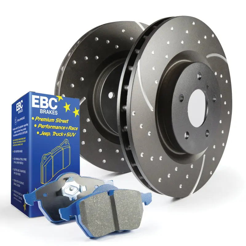 Ebc Bluestuff Brake Kit S6: Track-Optimized Pads + Drilled & Grooved Rotors 1
