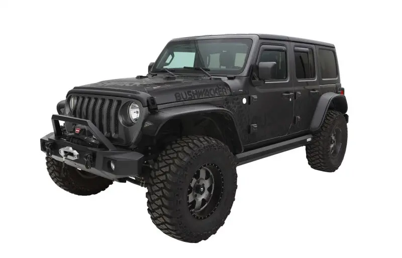 Bushwacker Flat Style Fender Flares – 4-Piece Black Kit For 2018+ Jeep Wrangler Jl Unlimited 1