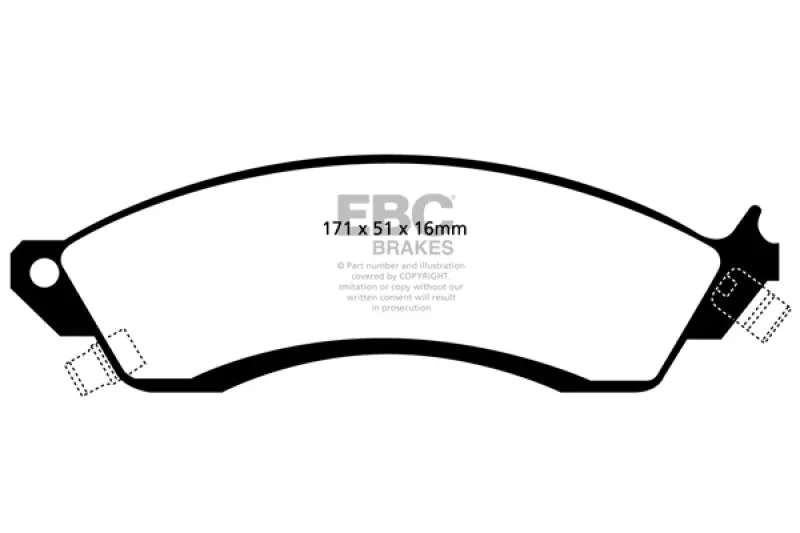 Ebc 85-88 Chevrolet Camaro (3Rd Gen) 2.8 (Performance Package) Ultimax2 Front Brake Pads 1