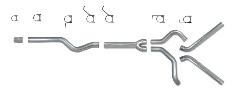 Diamond Eye Dual Exhaust Replacement Pipe Kit – 4" Cb Muffler Delete, Stainless Steel, For 2006–2007.5 Gm 6.6L Duramax 2500/3500 1