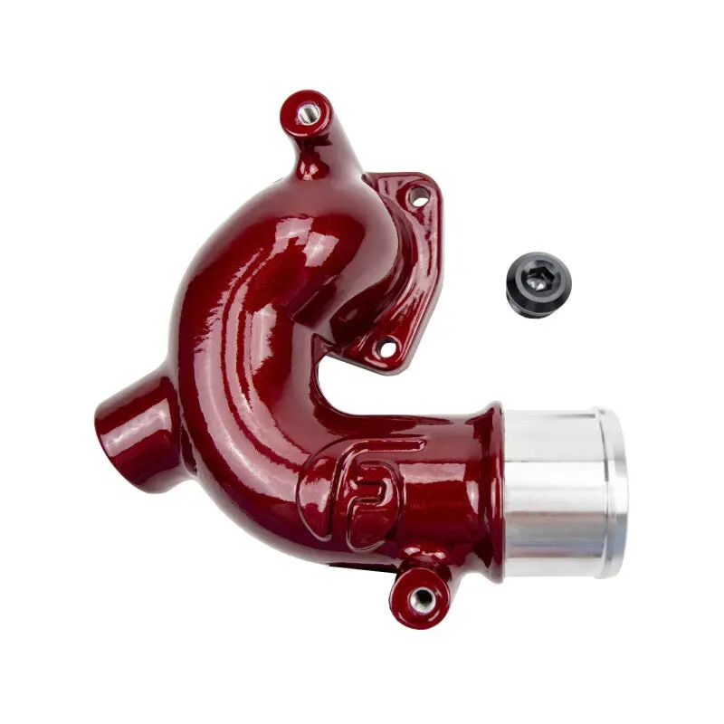 Wehrli/Wcfab X Fleece Thermostat Housing For 1998–2018 Cummins Diesel – Red Anodized 1
