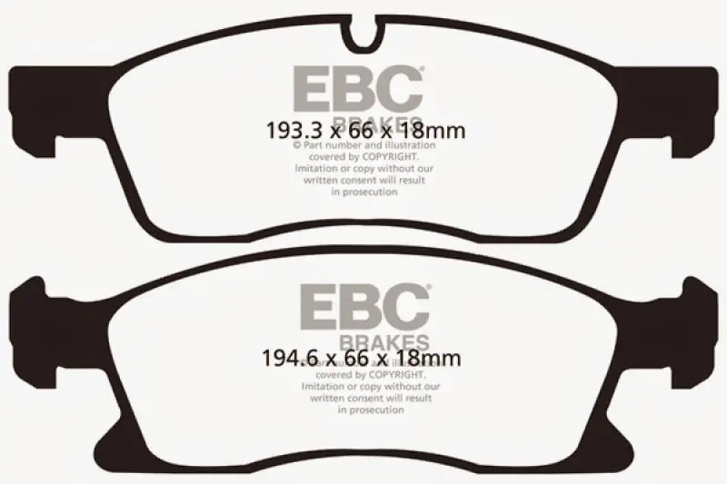 Ebc 11+ Dodge Durango 3.6 Ultimax2 Front Brake Pads 1