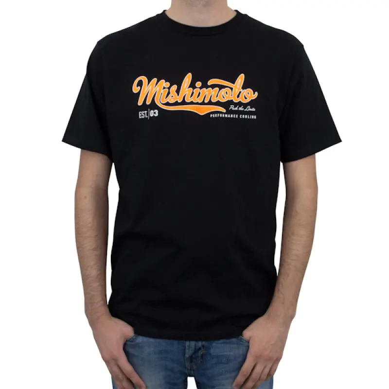 Mishimoto Athletic Script T-Shirt – Men'S Black Cotton Tee, Size Xxl 1