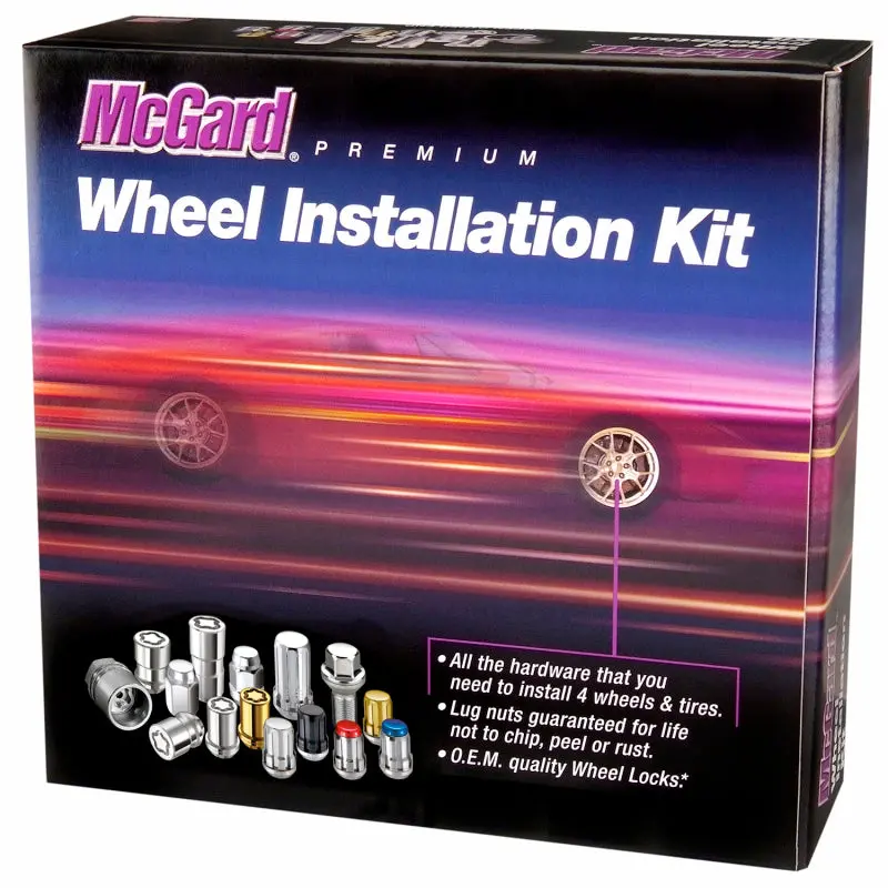Mcgard Black Hex Locking Lug Nut Kit – 5-Lug, Cone Seat, 1/2"-20 Thread, 13/16" Hex, 1.5" Length 1