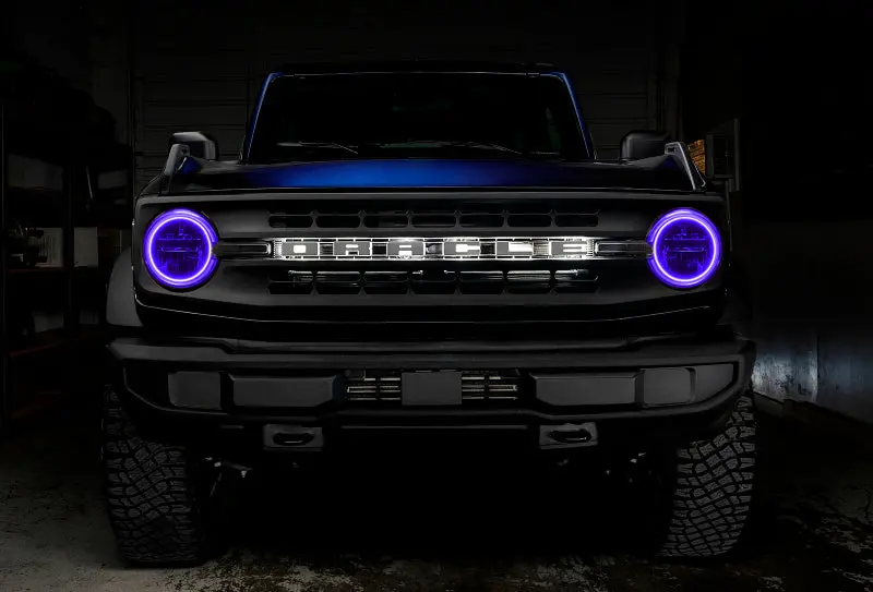 Oracle 2021 Ford Bronco Base Headlight Led Halo Kit - Colorshift - W/ 2.0 Controller 1