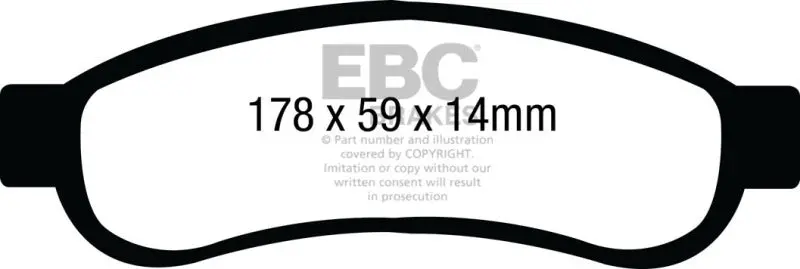 Ebc Extra Duty Rear Brake Pads For 2008–2010 Ford F-250 Super Duty (2Wd, 5.4L V8) 1