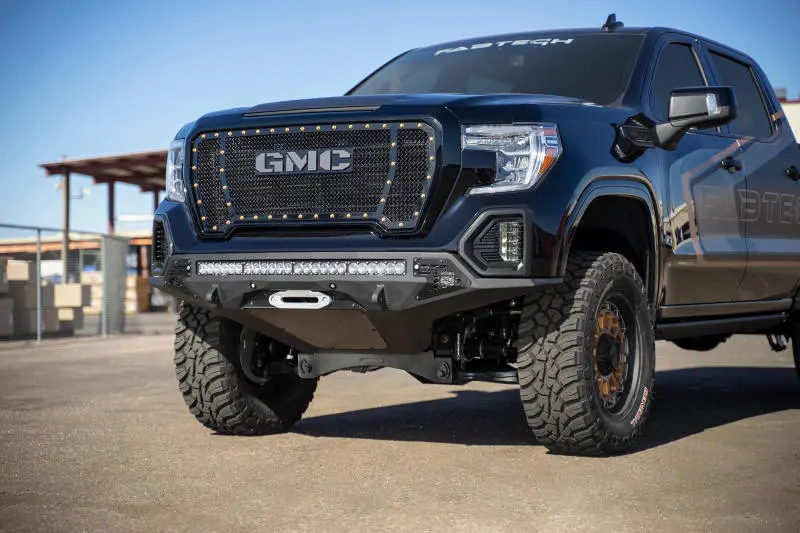 Addictive Desert Designs Winch-Capable Front Bumper For 2019 Gmc Sierra 1500 Single Frame – Includes Sensor Cutouts 1
