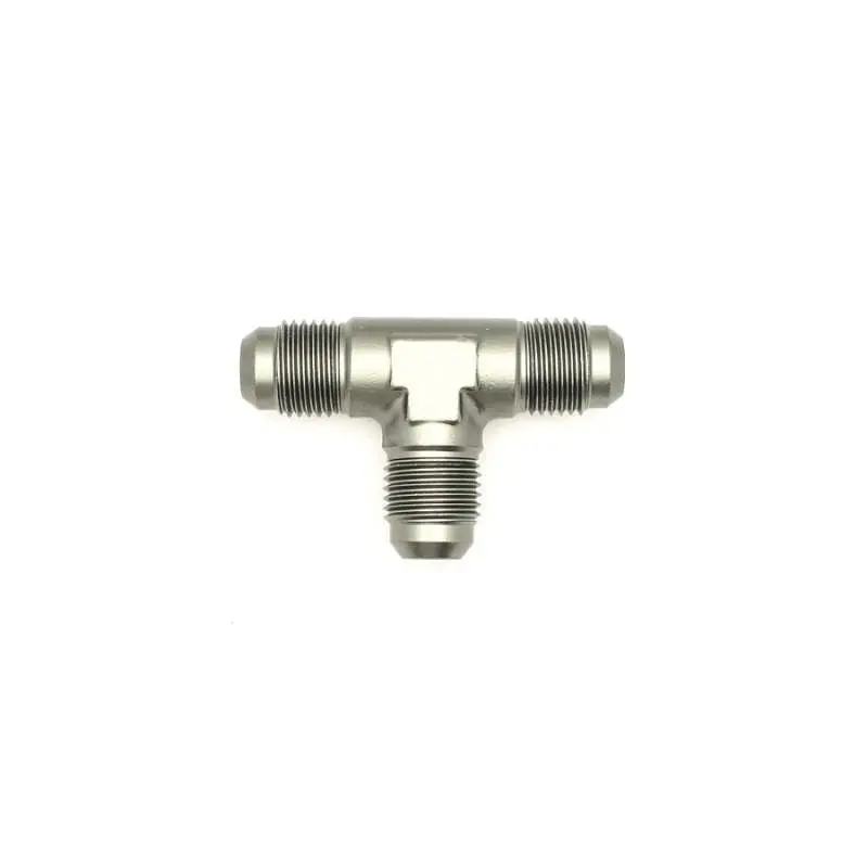 Deatschwerks 6An Male Flare Tee Fitting – Dual Male-To-Male Configuration 1