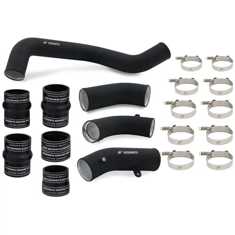 Mishimoto 17-19 Gm 6.6L L5P Intercooler Pipe + Boot Kit Wrinkle Black 1
