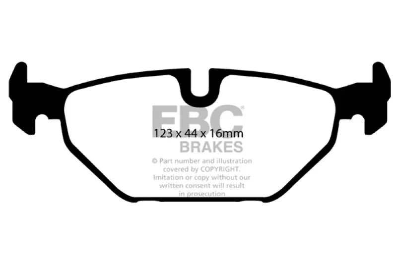 Ebc 99-01 Saab 9-5 2.3 Turbo (Aero) Greenstuff Rear Brake Pads 1