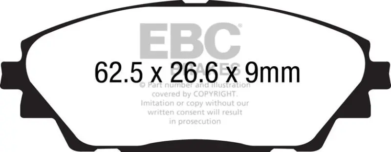Ebc 2020+ Mazda Cx-30 2.5L Greenstuff Front Brake Pads 1