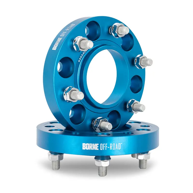 Borne Off-Road Blue Wheel Spacers — 6X139.7Mm Bolt Pattern, 25Mm Thickness, M12 Thread 1