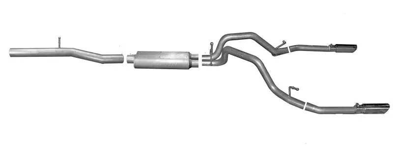 Gibson Cat-Back Dual Exhaust System For 2015–2018 Chevrolet Silverado 1500 Ls 5.3L – Aluminized Steel, 3”/2.25” Design 1