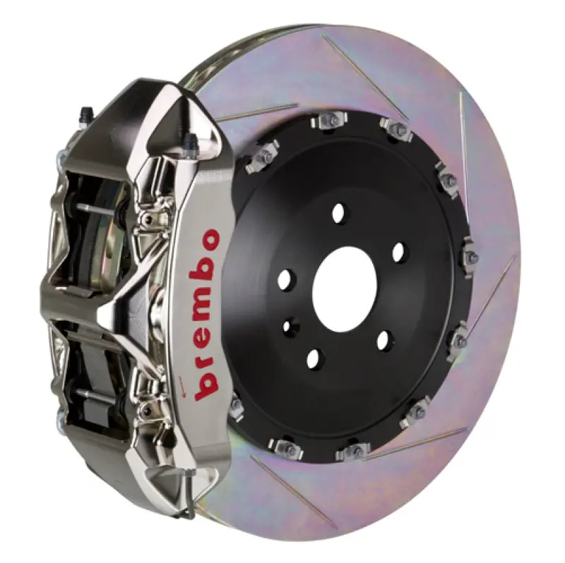 Brembo Gtr Big Brake Kit For 2015–2019 Porsche Macan Turbo – Front, 6-Piston Calipers, 405X34Mm Two-Piece Slotted Rotors, Nickel Finish 1