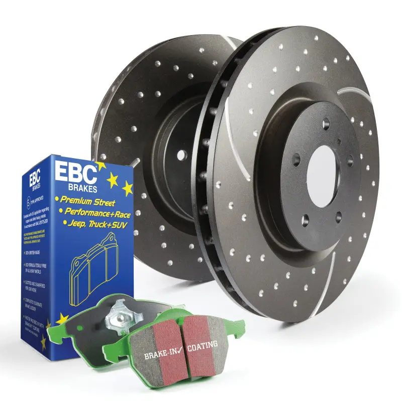 Ebc Greenstuff Brake Kit S10: High-Performance Pads + Drilled & Grooved Rotors 1
