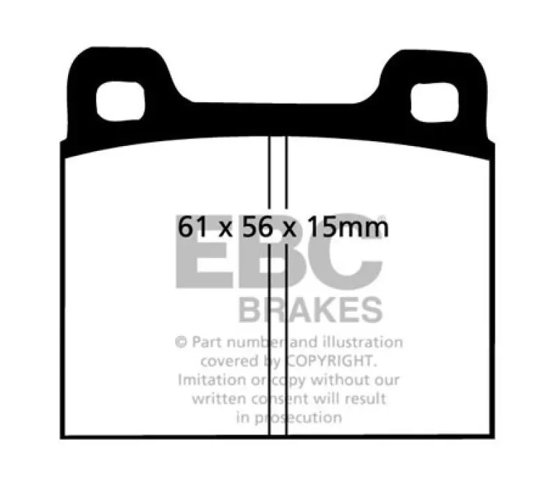 Ebc 73-77 Porsche 911 2.7L Redstuff Front/Rear Brake Pads 1