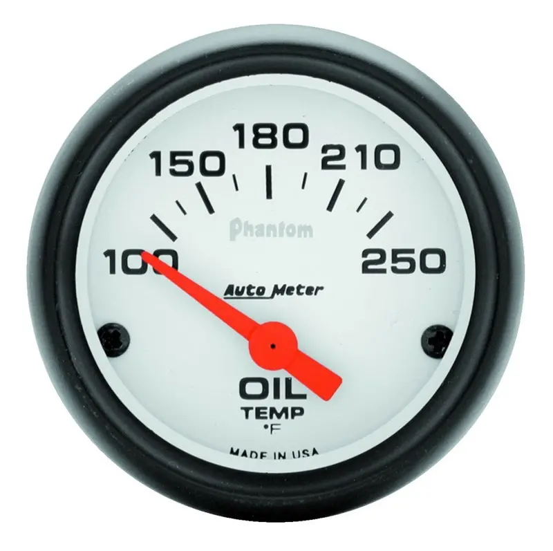 Autometer Phantom 52Mm Oil Temp 100-250 F Electronic Gauge Kit 1