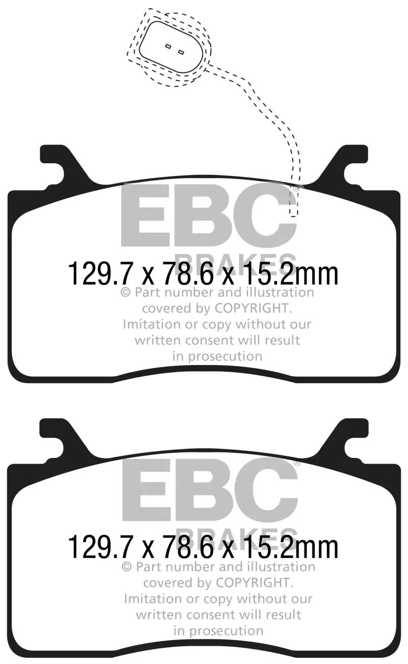 Ebc 17-18 Alfa Romeo Giulia Ultimax Oem Replacement Front Brake Pads 1