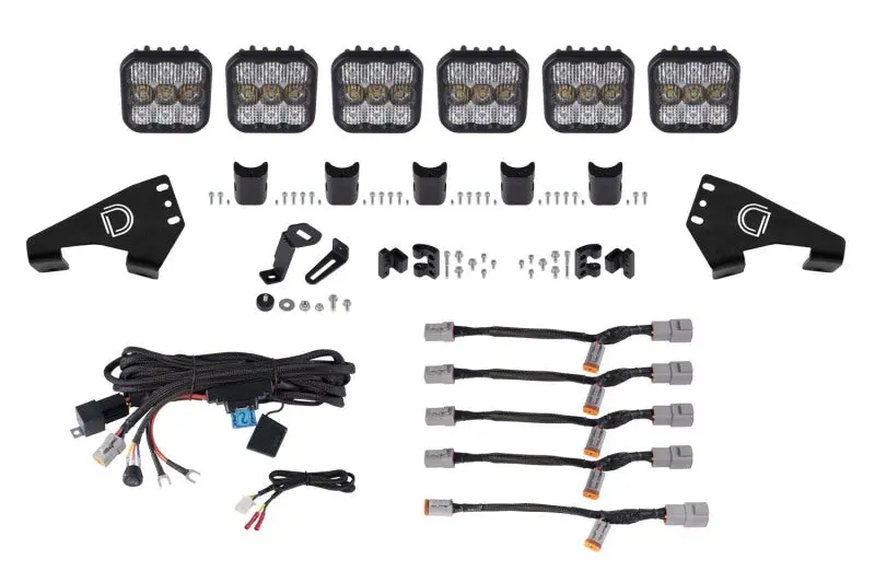 Diode Dynamics Crosslink Roof Lightbar Kit – White Led Combo Beam, Compatible With 2020–Present Polaris Rzr Ss5 1