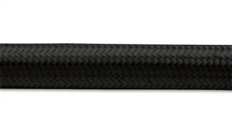 Vibrant -16 An Black Nylon Braided Flex Hose (2 Foot Roll) 1