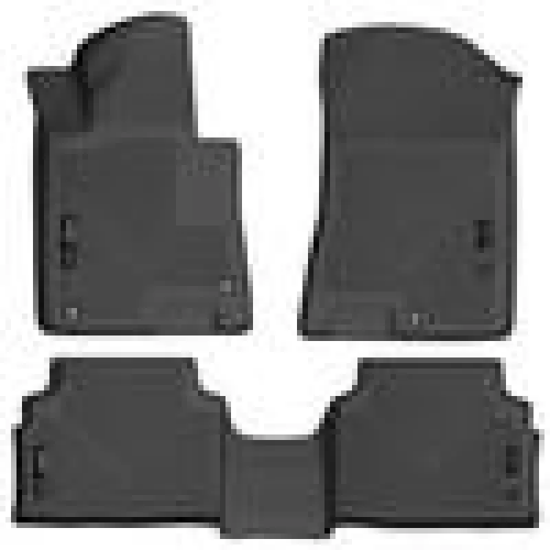 Husky Liners Weatherbeater Floor Liners For 2020–2021 Hyundai Sonata & 2021 Kia K5 – Front + Second Row, Black 1