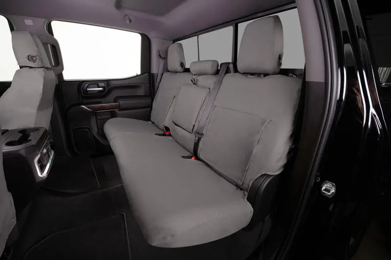 Covercraft 21-24 Ford F-250 Polycotton Seatsaver Custom Second Row Seat Covers - Misty Grey 1