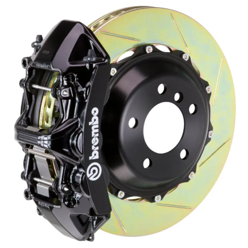 Brembo 03-06 G35 Sedan/03-08 350Z Front Gt Bbk 6 Piston Cast 355X32 2Pc Rotor Slotted Type1-Black 1
