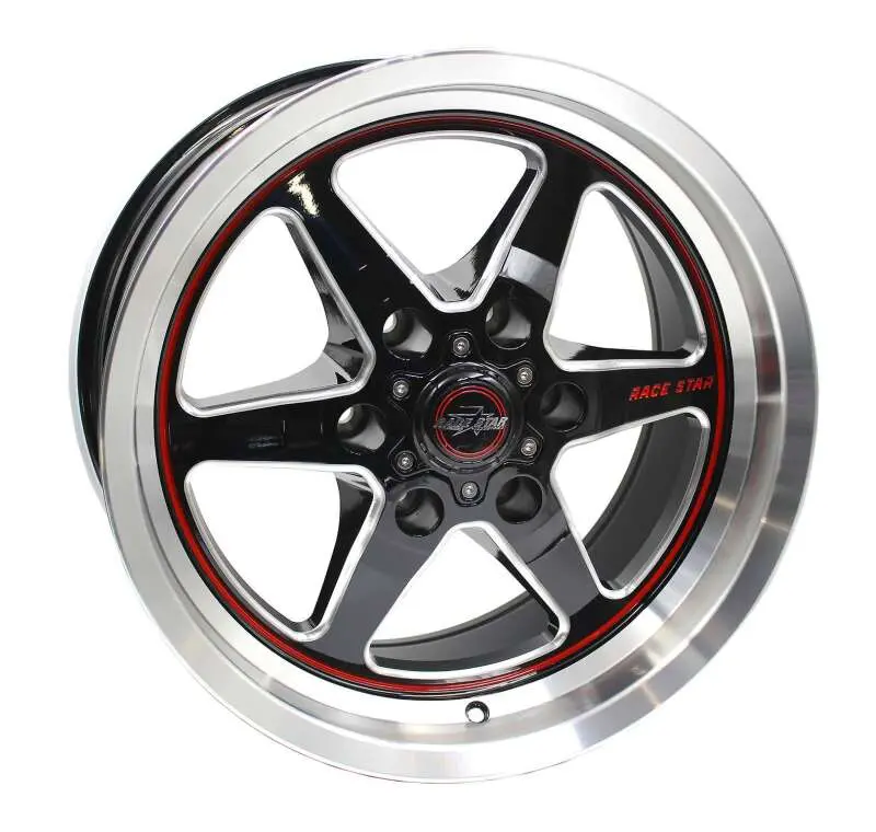 Race Star Black/Machined 17X9.5 Truck Wheel – 6X135 Bolt Pattern, 6.18" Backspace, 93 Truck Star Series 1