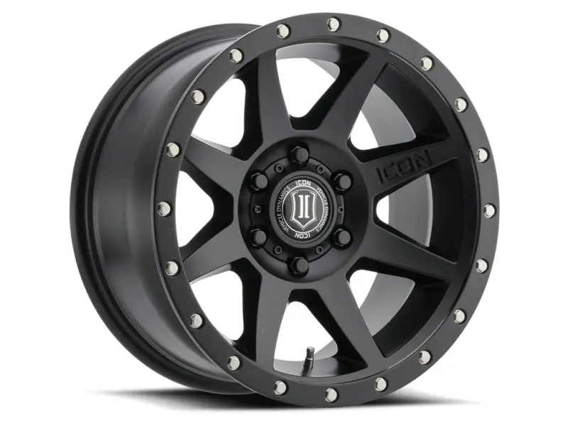 Icon Rebound Satin Black Off-Road Wheel: 17×8.5″, 6×5.5″, +25Mm Offset, 5.75″ Backspace, 95.1Mm Bore 1