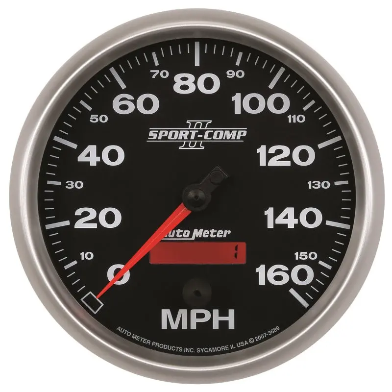 Autometer Sport-Comp Ii 5" Programmable Electronic Speedometer — 0–160 Mph Range 1