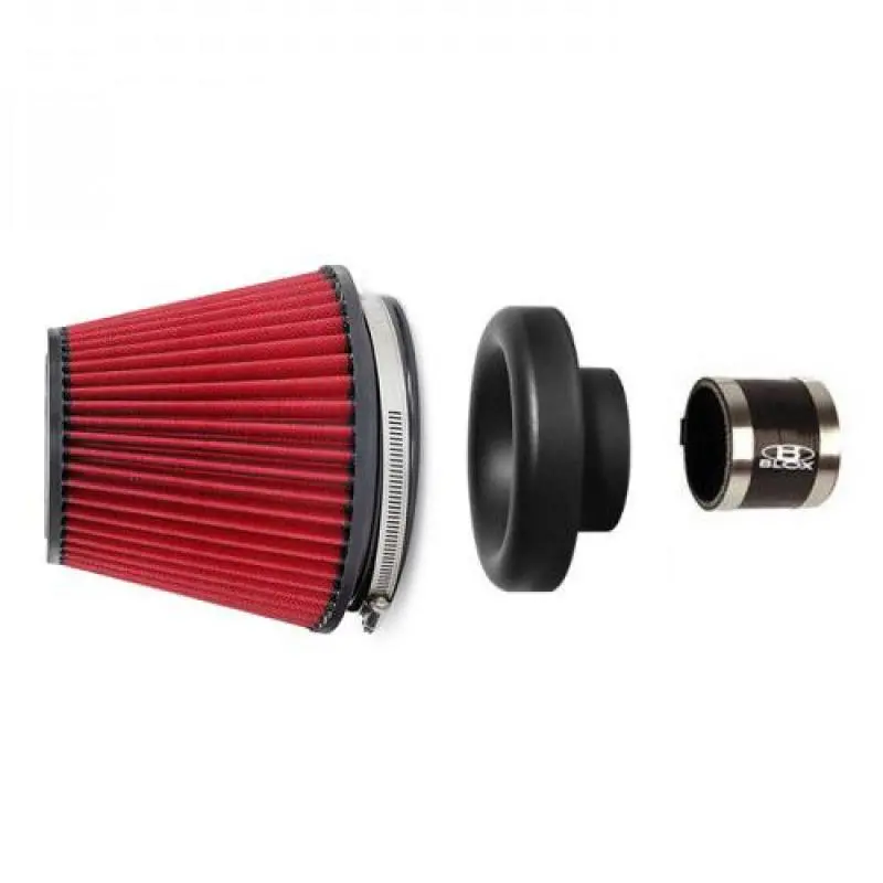Blox Racing Velocity Stack Air Intake Kit – 2.5" Filter & Silicone Hose 1