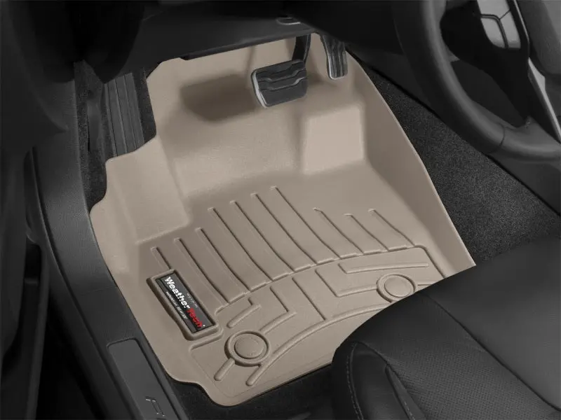 Weathertech Front Floorliner – Tan Custom Fit For 1999–2000 Chevrolet Silverado Crew Cab 1