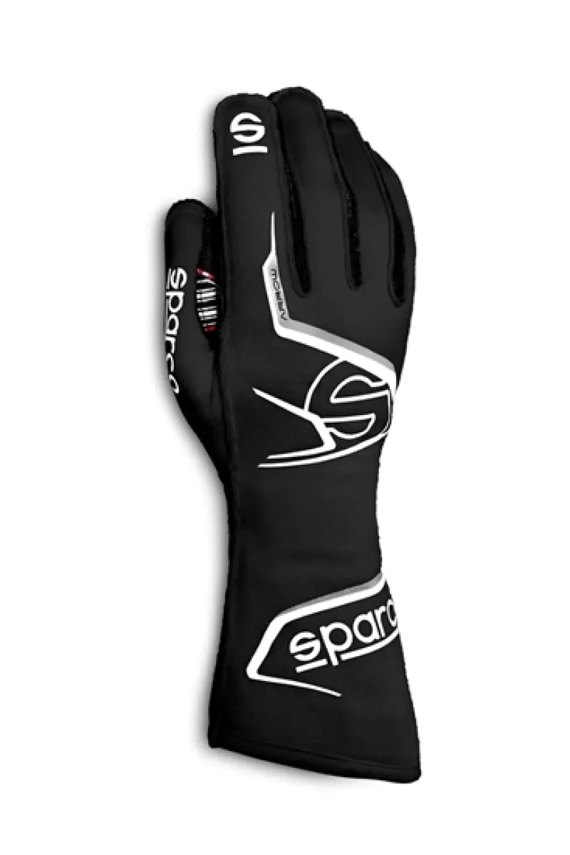 Sparco Arrow 11 Racing Gloves – Black/White Colorway 1