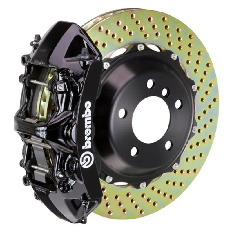 Brembo Front Gt Big Brake Kit For 2014+ Infiniti Q50/Q50S (Non-Awd) – 6-Piston Calipers, 380X32Mm Two-Piece Drilled Rotors, Black Finish 1