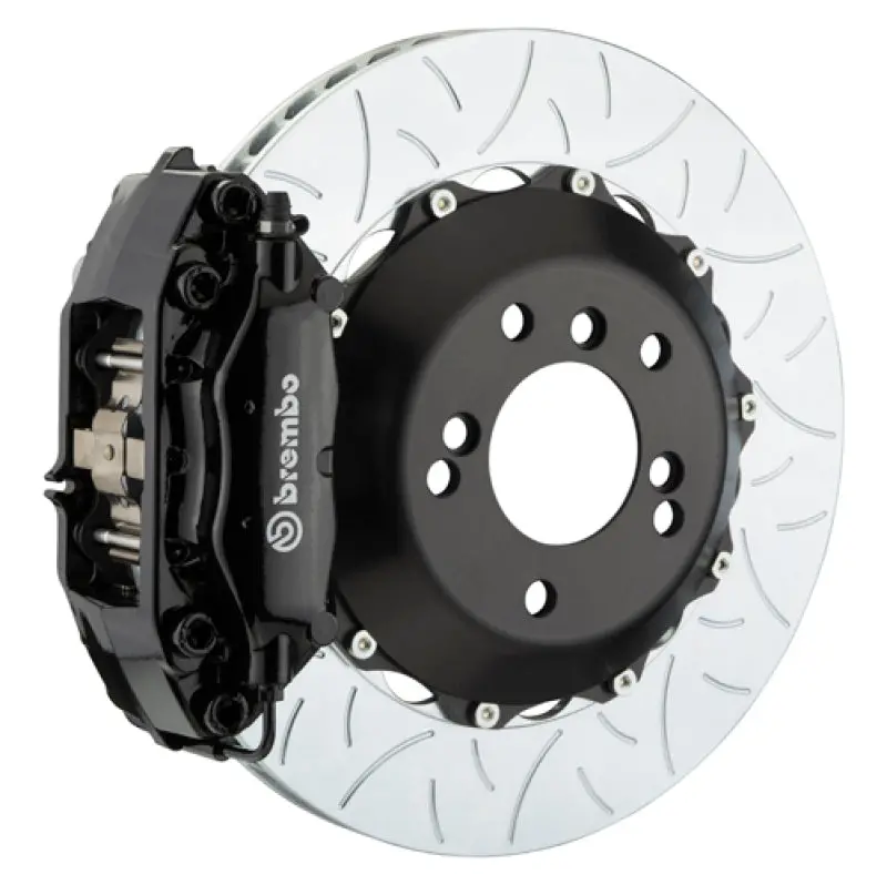 Brembo Gt Rear Brake Kit For 2005–2011 Mercedes-Benz G55 Amg – 4-Piston Calipers, 345X28Mm Two-Piece Slotted Rotors (Type 3, Black) 1