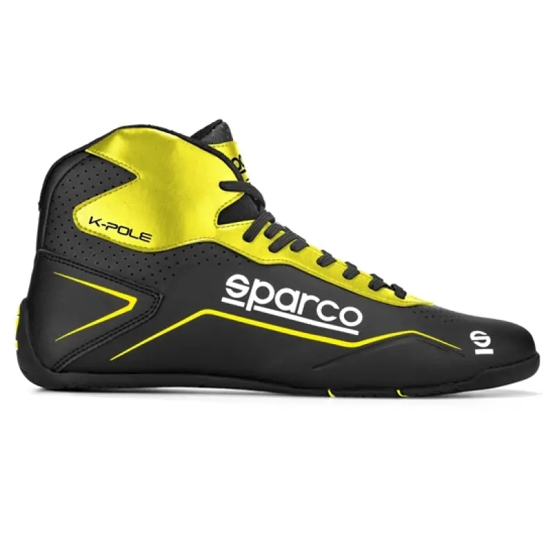 Sparco K-Pole 26 Racing Driving Shoes – Black/Yellow 1