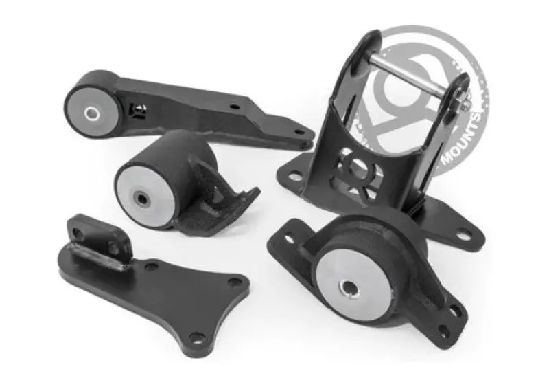 K-Series Engine Mount Kit For 2000–2007 Honda Insight – Black Steel Brackets With 95A Durometer Bushings (K24 Engine & K20 Transmission) 1