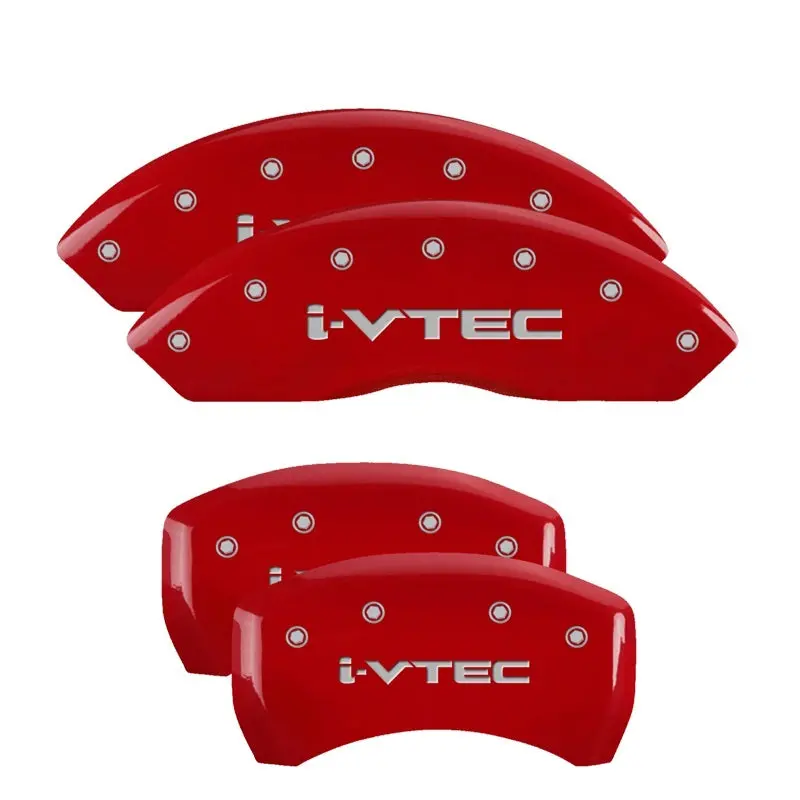 Mgp Engraved 4-Piston Caliper Covers For 2019 Acura Rdx – I-Vtec Red Finish With Silver Charcoal Accents 1