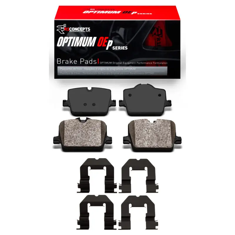R1 Optimum Oe Replacement Brake Pad & Hardware Kit For 2019–2024 Bmw 330I Xdrive Sedan (Rear) 1