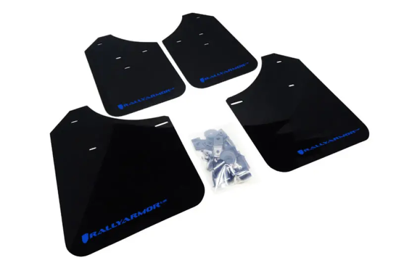 Rally Armor Ur Mud Flaps – Black With Blue Logo, Fits 2002–2007 Subaru Wrx/Sti/Rs/2.5I (Wagons Require Modification) 1