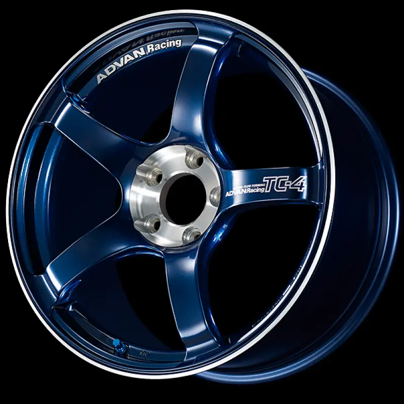 Advan Tc-4 Se 15X5.0 Inch Racing Wheel – Indigo Blue & Diamond-Cut Finish, +45 Offset, 4X100 Pcd, 63Mm Hub Bore 1